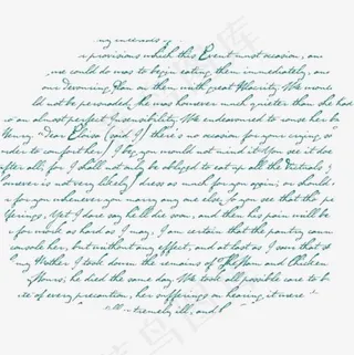 手绘复古英文字装饰,免抠元素艺术字