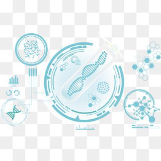 矢量蓝色科技基因下载
