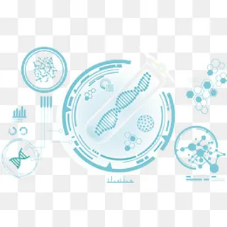 矢量蓝色科技基因下载