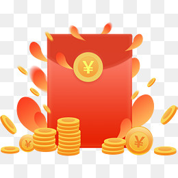 新年促销活动金币红包,免抠元素