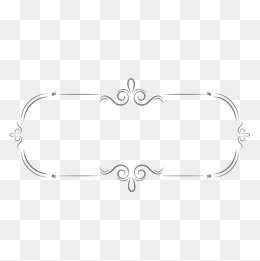 银色欧式简介风格边框,免抠元素