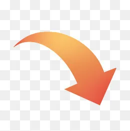 橘黄色右下方向宽箭头,免抠元素(2000*2000px)psd模版下载