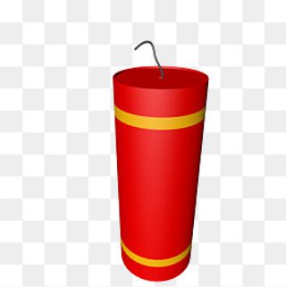 红色喜庆爆竹矢量图,免抠元素