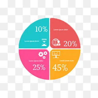 圆形分割标签,免抠元素