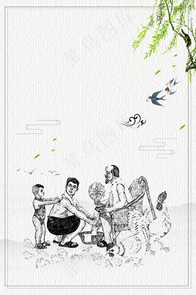 中国风百善孝为先背景图片素材,背景元素