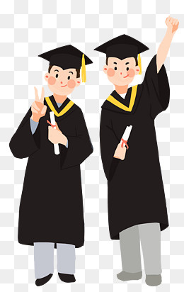 穿学士服的毕业学生,免抠元素(2438*3853px)psd模版下载