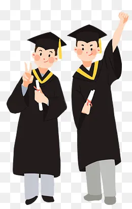 穿学士服的毕业学生,免抠元素(2438*3853px)psd模版下载