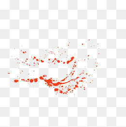 水墨喷溅的红色血滴,免抠元素