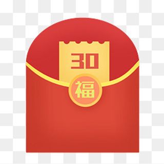 春节购物红色卡通代金券福袋