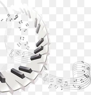 矢量白色钢琴曲子,免抠元素 矢量白色钢琴曲子,免抠元素