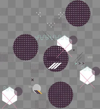 孟菲斯圆形图案元素,免抠元素