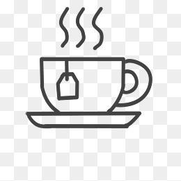 茶杯茶袋矢量图标,免抠元素