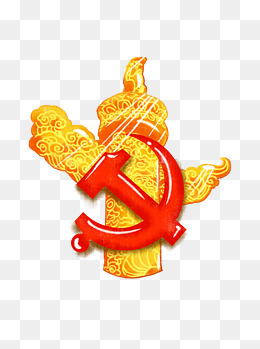 建军节建党节原创党徽手绘华表海,免抠元素