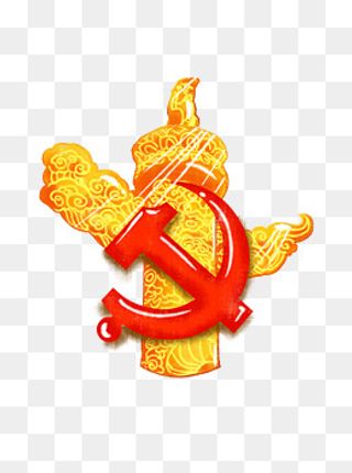 建军节建党节原创党徽手绘华表海,免抠元素