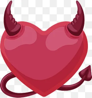 情人节红色恶魔爱心,免抠元素