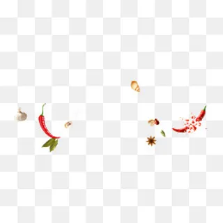 辣椒八角调料漂浮素材,免抠元素