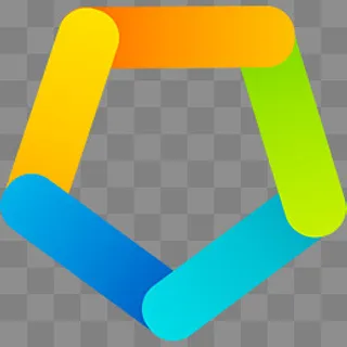 彩色渐变色三角形,免抠元素