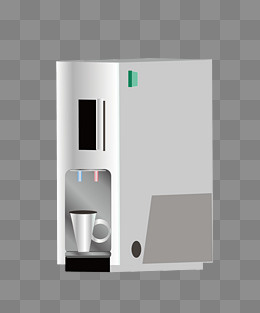 手绘家电咖啡直饮机插画