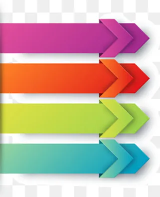 矢量手绘彩色箭头,免抠元素