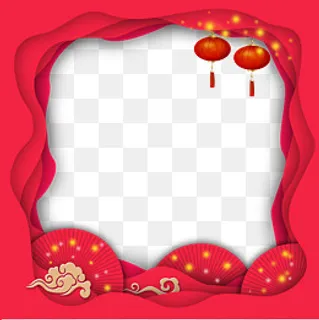 中式风格立体层次边框,免抠元素 中式风格立体层次边框,免抠元素
