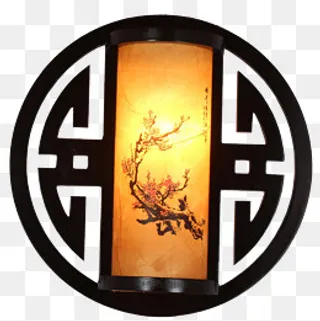 圆形古风装饰灯,免抠元素