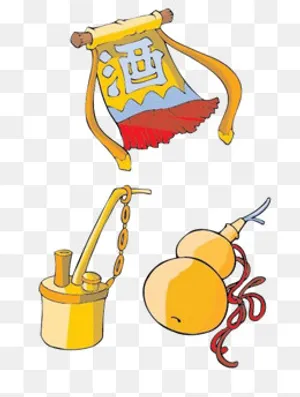 酒旗子葫芦免抠素材,免抠元素
