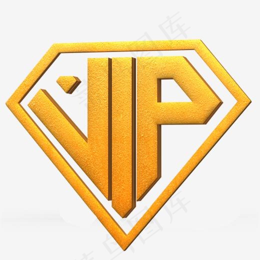 VIP金色立体字(2000*2000px)psd模版下载