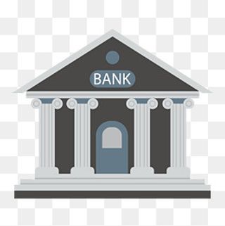 银行建筑卡通图标,免抠元素