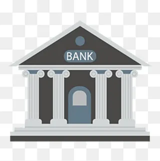 银行建筑卡通图标,免抠元素