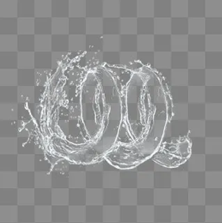 喷溅的水波纹水花,免抠元素