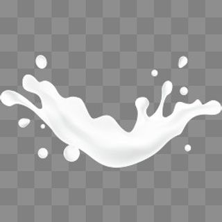 营养牛奶矢量牛奶飞溅元素,免抠元素