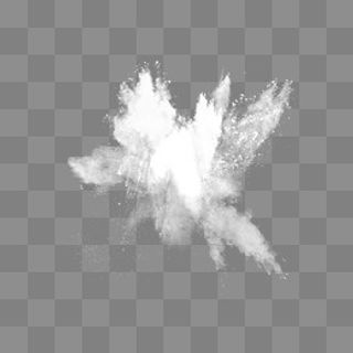 白色粉末飞溅,免抠元素