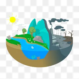 创意环境保护污染矢量,免抠元素(2083*2083px)ai矢量模版下载