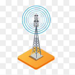 卡通信号塔PNG下载,免抠元素