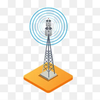 卡通信号塔PNG下载,免抠元素