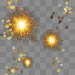 黄色光斑光晕元素,免抠元素