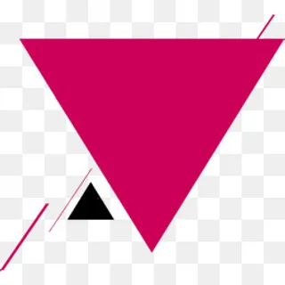 红色简约三角形不规则图形,免抠元素