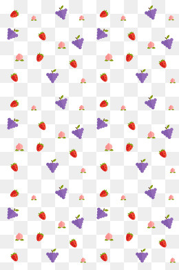 手绘草莓底纹插画