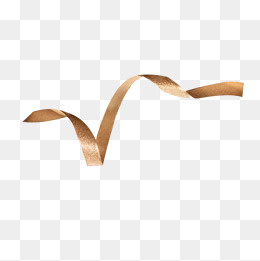 产品实物黄色丝带,免抠元素