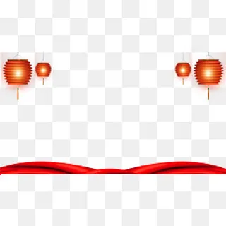 免抠灯笼红布装饰,免抠元素