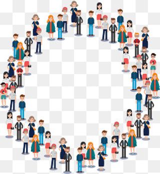 中国人口日密集人群,免抠元素