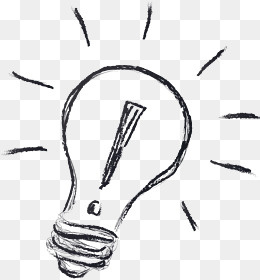 矢量图手绘的灯泡,免抠元素