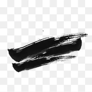 黑色毛笔笔触元素