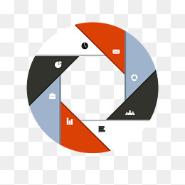 矢量圆环中间八边形图表,免抠元素
