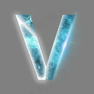 炫酷星空光效分割数字V 炫酷星空光效分割数字V