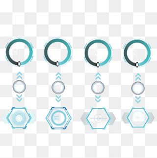 蓝色圆环数据,免抠元素