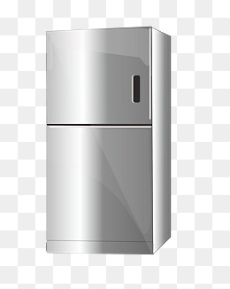 手绘立体小冰箱插画