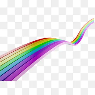 彩色绚丽飘带,免抠元素