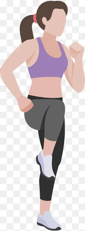 美女教练跑步前热身运动,免抠元素