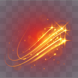 炫彩光线光效线条矢量,免抠元素